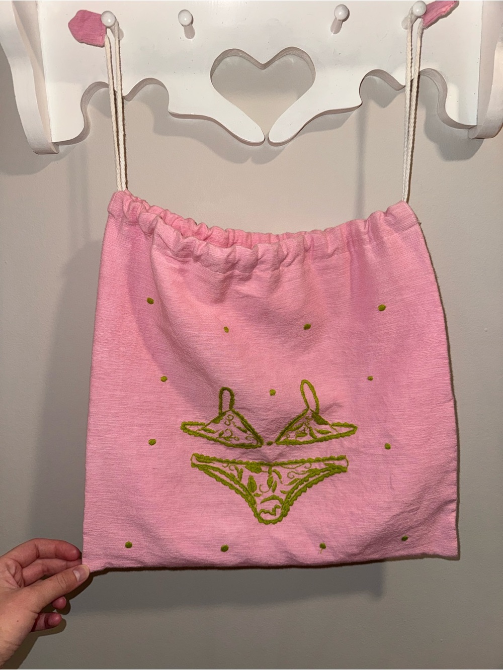 Lily Juliet hand embroidered silk bag